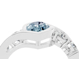 White gold Bezel Set Marquise Cut Diamond Split Shank Ring_4