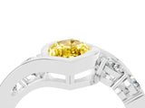 White gold Bezel Set Marquise Cut Diamond Split Shank Ring_4