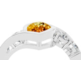 White gold Bezel Set Marquise Cut Diamond Split Shank Ring_4
