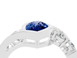 White gold Bezel Set Marquise Cut Diamond Split Shank Ring_4