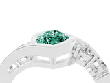 White gold Bezel Set Marquise Cut Diamond Split Shank Ring_4