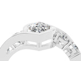 White gold Bezel Set Marquise Cut Diamond Split Shank Ring_4