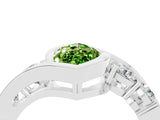 White gold Bezel Set Marquise Cut Diamond Split Shank Ring_4