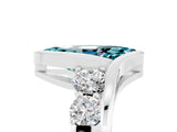 White gold Bezel Set Marquise Cut Diamond Split Shank Ring_5