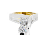 White gold Bezel Set Marquise Cut Diamond Split Shank Ring_5