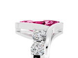 White gold Bezel Set Marquise Cut Diamond Split Shank Ring_5