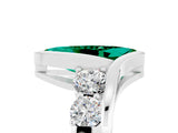 White gold Bezel Set Marquise Cut Diamond Split Shank Ring_5
