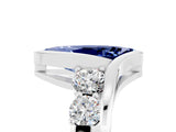 White gold Bezel Set Marquise Cut Diamond Split Shank Ring_5