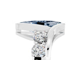 White gold Bezel Set Marquise Cut Diamond Split Shank Ring_5