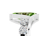 White gold Bezel Set Marquise Cut Diamond Split Shank Ring_5