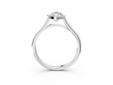 White gold Bezel Set Marquise Cut Solitaire Ring with Tapered Band 3