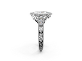 White gold Bezel Set Marquise Diamond Milgrain Pave Engagement Ring_45