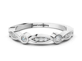 White gold Bezel Set Marquise and Round Diamond Contour Band_21