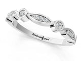 White gold Bezel Set Marquise and Round Diamond Contour Band_22