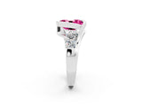 White gold Bezel Set Oval Cut Diamond Split Shank Ring_2