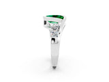 White gold Bezel Set Oval Cut Diamond Split Shank Ring_2
