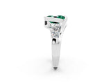 White gold Bezel Set Oval Cut Diamond Split Shank Ring_2