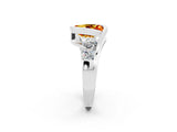 White gold Bezel Set Oval Cut Diamond Split Shank Ring_2