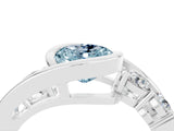White gold Bezel Set Oval Cut Diamond Split Shank Ring_4