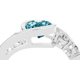 White gold Bezel Set Oval Cut Diamond Split Shank Ring_4