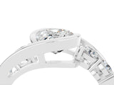 White gold Bezel Set Oval Cut Diamond Split Shank Ring_4