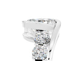 White gold Bezel Set Oval Cut Diamond Split Shank Ring_5