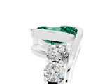 White gold Bezel Set Oval Cut Diamond Split Shank Ring_5