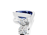 White gold Bezel Set Oval Cut Diamond Split Shank Ring_5