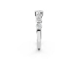 White gold Bezel Set Oval Diamond Half Eternity Band_23