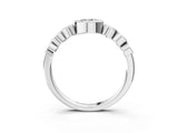 White gold Bezel Set Oval Diamond Half Eternity Band_24