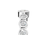 White gold Bezel Set Oval Diamond Half Eternity Band_26