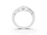 White gold Bezel Set Pear Cut Diamond Split Shank Ring_3