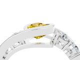 White gold Bezel Set Pear Cut Diamond Split Shank Ring_4