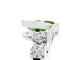 White gold Bezel Set Pear Cut Diamond Split Shank Ring_5
