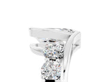 White gold Bezel Set Pear Cut Diamond Split Shank Ring_5