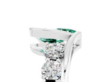 White gold Bezel Set Pear Cut Diamond Split Shank Ring_5