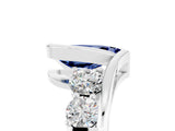 White gold Bezel Set Pear Cut Diamond Split Shank Ring_5