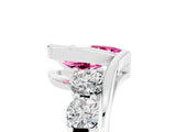 White gold Bezel Set Pear Cut Diamond Split Shank Ring_5