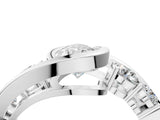 White gold Bezel Set Pear Diamond Split Shank Ring_7