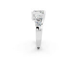 White gold Bezel Set Princess Cut Diamond Split Shank Ring_2