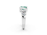 White gold Bezel Set Princess Cut Diamond Split Shank Ring_2