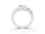 White gold Bezel Set Princess Cut Diamond Split Shank Ring_3
