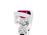 White gold Bezel Set Princess Cut Diamond Split Shank Ring_5