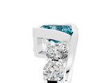White gold Bezel Set Princess Cut Diamond Split Shank Ring_5