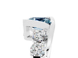 White gold Bezel Set Princess Cut Diamond Split Shank Ring_5
