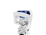 White gold Bezel Set Princess Cut Diamond Split Shank Ring_5