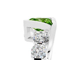 White gold Bezel Set Princess Cut Diamond Split Shank Ring_5