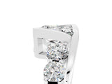 White gold Bezel Set Princess Cut Diamond Split Shank Ring_5