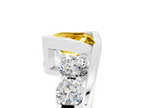 White gold Bezel Set Princess Cut Diamond Split Shank Ring_5