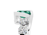 White gold Bezel Set Princess Cut Diamond Split Shank Ring_5